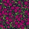 Dark Pattern With Abstract Flowers