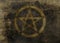 Dark Pentagram Textured Background