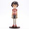 Dark Pink And Gray Otaku Joodobey Anime Figurine With Panoramic Scale