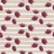 Dark pink hand drawn bud flowers seamless pattern. Stripped light pink background. Stylized thorn elements artwork