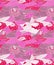 Dark Pink and light Purple Orchid Pattern For Winter Wear Fabrics