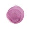Dark pink, violet watercolor circle isolated on white. Abstract round background. Lavender, orchid, watercolour stains