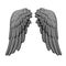 Dark plaster wings