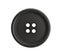 Dark plastic sewing button isolated