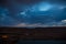 Dark prestorm clouds in summer sky. Baku