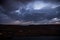 Dark prestorm clouds in summer sky. Baku