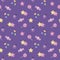 Dark purple bright seamless pattern candy pink dessert baby cute stars plum jelly candy candy background