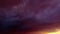 Dark purple and orange massive sunrise clouds - abstract 3D rendering