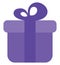 Dark purple present, icon