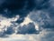 Dark Rainy Clouds Forming A Pyramid