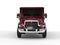 Dark red armored transport car - front view
