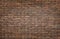 Dark red brick wall background, wallpaper. Dark Red bricks pattern, texture