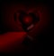 dark red heart-crystal