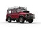 Dark red metallic four wheel drive off road car