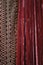 Dark red velvet curtains