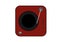 Dark red vinyl turntable icon. Flat style vector drawing. Dark red gramophone