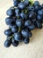 Dark ripe grapes.