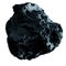 Dark rock asteroid isolated 3D rendering