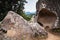 Dark rocks of Filitosa, megalithic site, Corsica