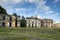 Dark ruins of old baroque palace in Gladysze, Poland