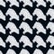 Dark seamless wild fauna seamless arctic pattern with polar bear ornament. Black background. Simple design