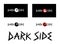 Dark Side Custom black and red wild font logo