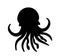 Dark silhouette of octopus