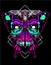 Dark skull mask butterfly tshirt design