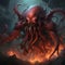 Dark Sky Octopus Monster: A Concept Art Of Structured Chaos