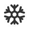 Dark snowflake weather Icon