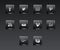 Dark Social Network Icons