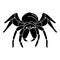 Dark spider icon, simple style