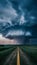 Dark storm cloud formation, dramatic weather phenomenon