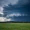 Dark storm cloud formation, dramatic weather phenomenon