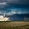 Dark storm cloud formation, dramatic weather phenomenon