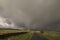 Dark Storm cloud over Coanwood, Northumberland, UK