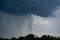 Dark storm clouds and gray gloomy clouds, a terrible natural phenomenon