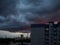 Dark Storm clouds loom over the city of Minsk