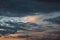 Dark storm clouds over the Madrid sky