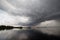 Dark Storm Clouds over Waterway