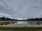 Dark Stratocumulus clouds above a lake