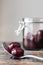 Dark Sweet Cherries in a Jar