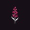 Dark Symbolism Pink Flowers Logo For Flower Shop