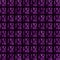 Dark tile of violet intersecting rectangles and interweaving bricks