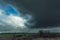 Dark torm clouds background landscape image