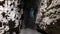 Dark tunnel, speleology, cave, dungeon, underground excavations.