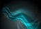 Dark turquoise glowing waves abstract background
