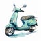 Dark Turquoise Watercolor Moped Clipart With Charming Character Illustrations