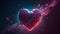 dark valentines day ornate fantasy heart symbol, neural network generated art