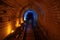 Dark vaulted underground urban sewer tunnel system